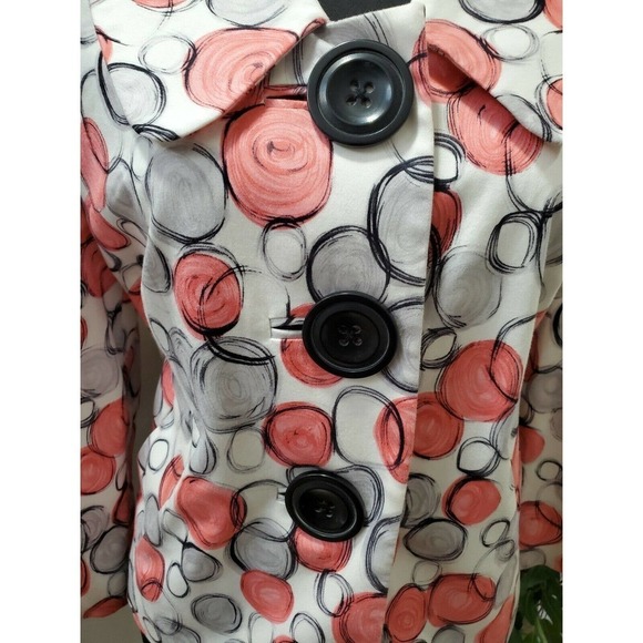 Andre Oliver Women's Multicolor Cotton Long Sleeve Three Buttons Jacket Size 12 - Picture 4 of 12